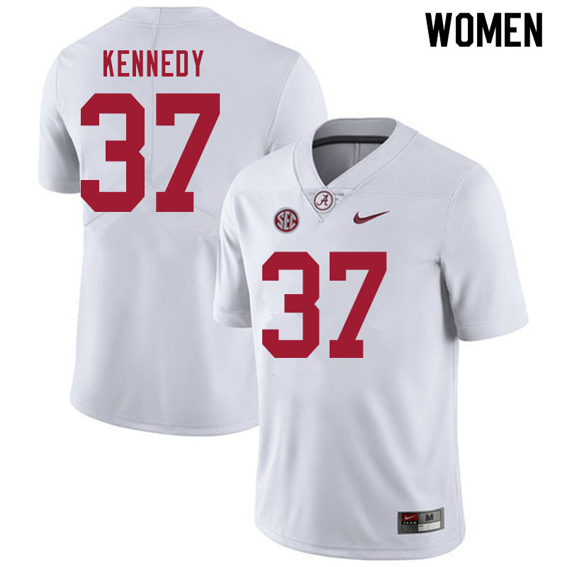 Women #37 Demouy Kennedy Alabama White Tide College Football Jerseys Sale-White